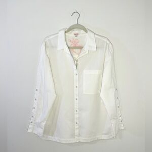 NWOT Johnny Was Embroidered Button-Down